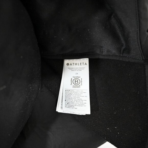 Athleta Size 2X INLET JACKET Black puffer Body Insulated Jacket - Picture 9 of 10